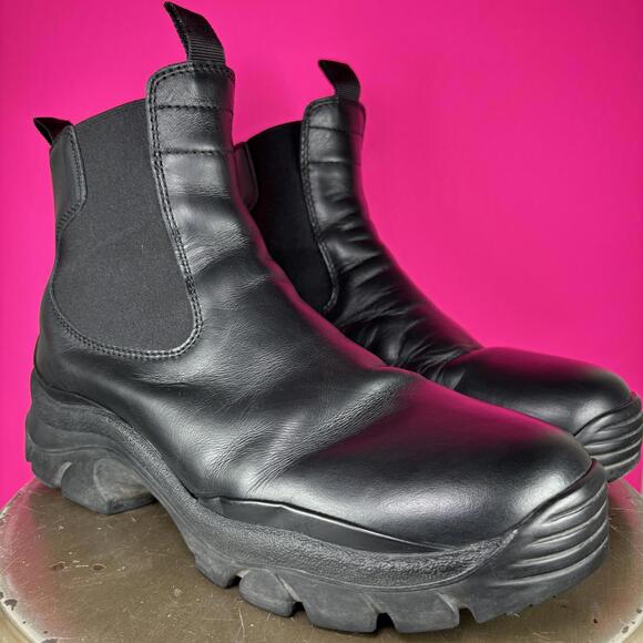John Elliott Caldera Black Leather Chelsea Boot EU 41